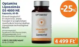 Benu Gyógyszertárak Optamins liposzómás D3 4000 NE ajánlat