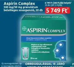 Benu Gyógyszertárak aspirin complex ajánlat