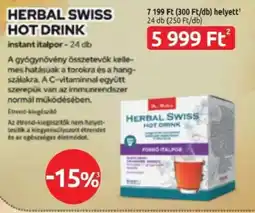 Benu Gyógyszertárak herbal swiss hot drink ajánlat