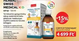 Benu Gyógyszertárak Herbal Swiss Medical Kid ajánlat