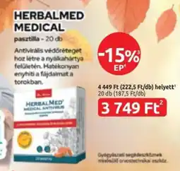 Benu Gyógyszertárak herbalmed medical pasztilla ajánlat