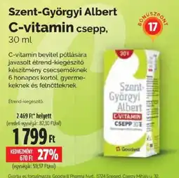 Pingvin Patika Szent-Györgyi Albert C-vitamin csepp ajánlat