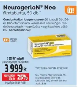 Pingvin Patika NeurogerloN® Neo filmtabletta ajánlat