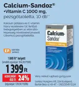 Pingvin Patika Calcium-Sandoz ajánlat