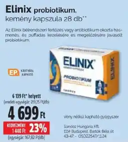 Pingvin Patika Elinix probiotikum ajánlat