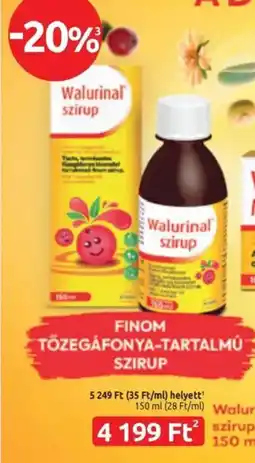 Benu Gyógyszertárak Walurinal szirup ajánlat