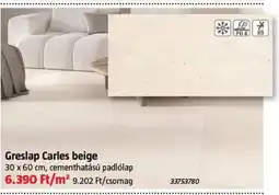 Bauhaus Greslap Carles beige ajánlat