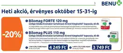 Benu Gyógyszertárak Bilomag forte 120 mg ajánlat