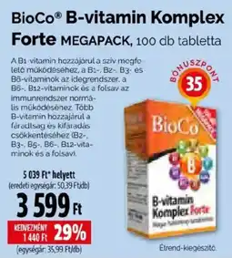 Pingvin Patika BioCo b-vitamin komplex forte ajánlat