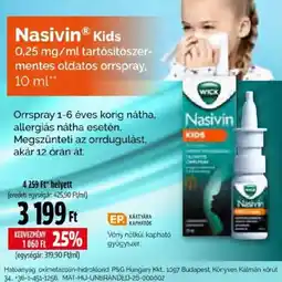 Pingvin Patika Nasivin kids ajánlat