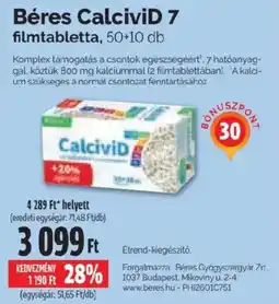 Pingvin Patika Béres CalciviD 7 ajánlat
