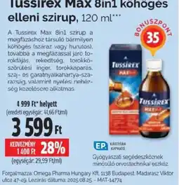 Pingvin Patika Tussirex Max 8in1 kohoges elleni szirup ajánlat