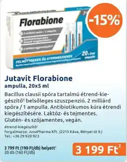 Benu Gyógyszertárak Jutavit florabione ajánlat