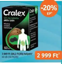Benu Gyógyszertárak Cralex aktív szén ajánlat