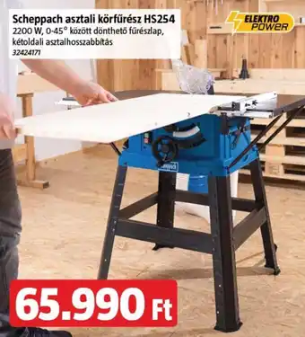 Scheppach asztali kőrfűrész HS254