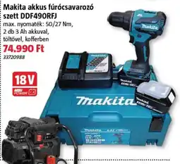 Bauhaus Makita akkus fúrócsavarozó szett DDF490RFJ ajánlat