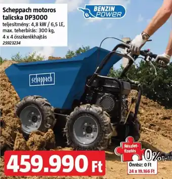Scheppach motoros talicska DP3000