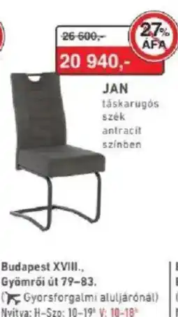 RS Bútor Jan táska ru gos szék ajánlat