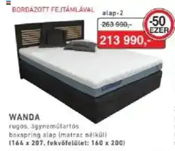 RS Bútor Wanda rugós, ágyenműtartós boxspring alap (matrac nélkül) ajánlat