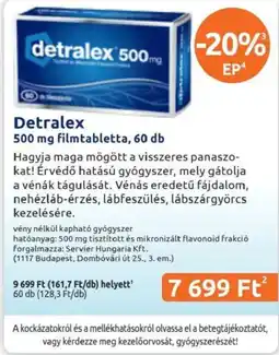 Benu Gyógyszertárak Detralex ajánlat