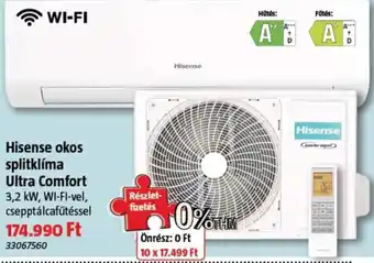 Hisense okos splitklíma Ultra Comfort