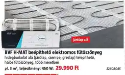 Bauhaus Bvf H-mat beépíthető elektromos fűtőszőnyeg ajánlat