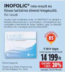 Pingvin Patika Inofolic Mio-inozit és folsav tartalmú étrend-kiegészítő ajánlat