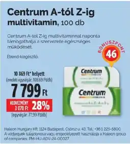 Pingvin Patika Centrum A-tól Z-ig multivitamin ajánlat