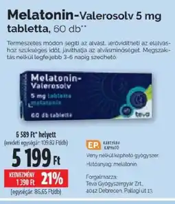 Pingvin Patika Melatonin-Valerosolv 5 mg tabletta ajánlat