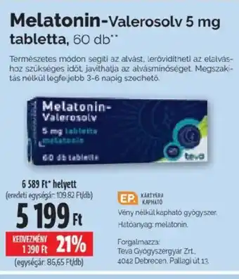 Melatonin-Valerosolv 5 mg tabletta