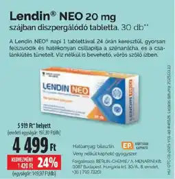 Pingvin Patika Lendin Neo 20 mg szájban diszpergálódó tabletta ajánlat