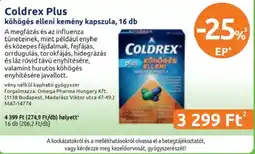 Benu Gyógyszertárak Coldrex Plus köhögés elleni kemény kapszula ajánlat