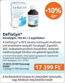 Benu Gyógyszertárak DeflaGyn ajánlat