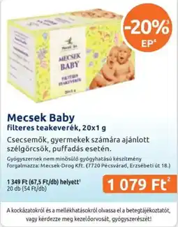 Benu Gyógyszertárak Mecsek baby filteres teakeverék ajánlat