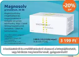 Benu Gyógyszertárak Magnosolv granulátum ajánlat