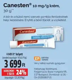 Pingvin Patika Canesten krém ajánlat