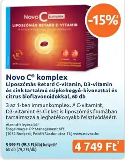 Benu Gyógyszertárak Novo C komplex ajánlat
