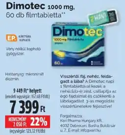 Pingvin Patika Dimotec 1000 mg filmtabletta ajánlat
