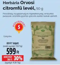 Pingvin Patika Herbária Orvosi citromfű levél ajánlat