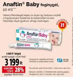 Pingvin Patika Anaftin baby fogínygél ajánlat