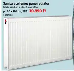 Bauhaus Sanica acéllemez panelradiátor ajánlat