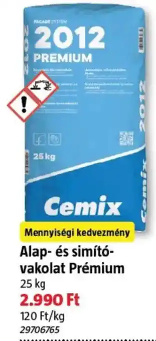 Cemix alap- és simítóvakolat premium