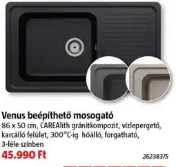 Bauhaus Venus beépíthető mosogató ajánlat
