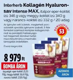 Pingvin Patika Interherb kollagén hyaluronsav intense max ajánlat