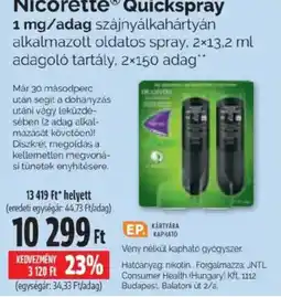 Pingvin Patika Nicorette Quickspray ajánlat