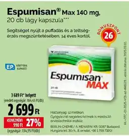 Pingvin Patika EspumisanⓇ Max 140 mg ajánlat