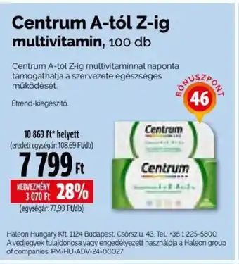 Centrum A-tól Z-ig multivitamin
