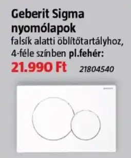 Bauhaus Geberit Sigma nyomólapok ajánlat