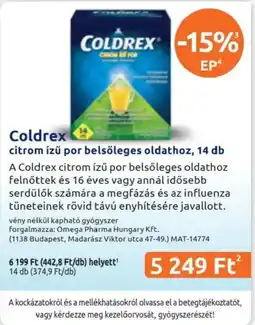 Benu Gyógyszertárak Coldrex por ajánlat