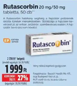 Pingvin Patika Rutascorbin tabletta ajánlat